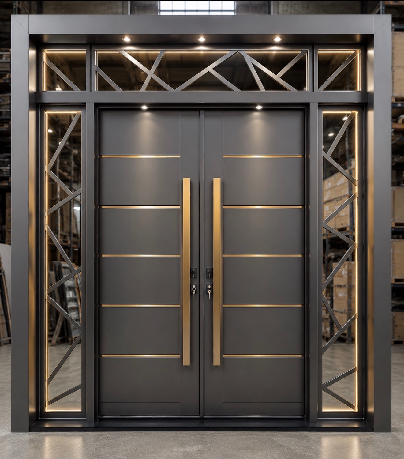 Double Armored Entry — Gold Accents